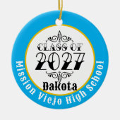 Tat Style Class of 2027 Photo Graduation Keramisch Ornament (Voorkant)