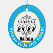Tat Style Class of 2027 Photo Graduation Keramisch Ornament (Links)