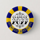 Tat-Style Gray Klasse van 2027 Afstuderen Ronde Button 5,7 Cm (Voorkant)
