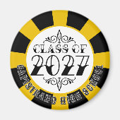 Tat-Style Grijze Klas van 2027 Afstuderen Magneet (Voorkant)