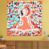 Tat Tvam Asi | Red Aura, Boeddha Canvas Afdruk (Insitu (Woonkamer))