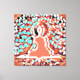 Tat Tvam Asi | Red Aura, Boeddha Canvas Afdruk