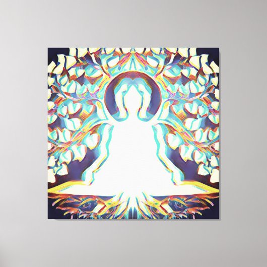 Tat Tvam Asi | White Aura, Buddha Canvas Afdruk (Voorkant)