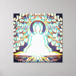 Tat Tvam Asi | White Aura, Buddha Canvas Afdruk
