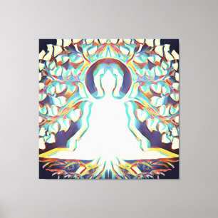 Tat Tvam Asi   White Aura, Buddha Canvas Afdruk