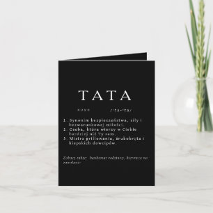 TATA Definition Black Vaderdag / Verjaardag Kaart