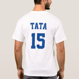 Tata Servisch Papa Blauw Jersey Nummer 15 T-shirt