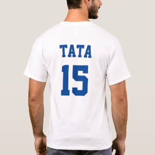 Tata Servisch Papa Blauw Jersey Nummer 15 T-shirt