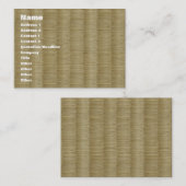 Tatami Mat 畳 2 Visitekaartje (Voorkant / Achterkant)
