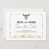 Tatanka Bison Yellowstone Ranch Save the Date Kaart (Voorkant)