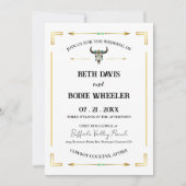 Tatanka Bison Yellowstone Western Ranch Invitation Kaart (Voorkant)