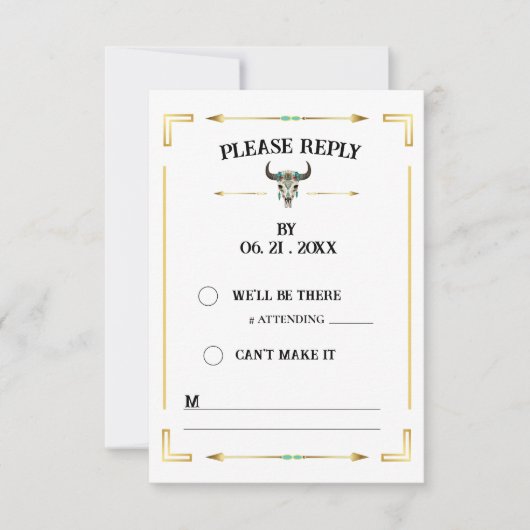 Tatanka Bison Yellowstone Western Ranch Reply Card (Voorkant)