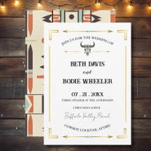 Tatanka Bison Yellowstone Westerne ranch uitnodigi