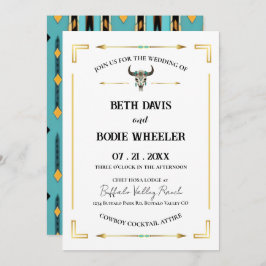 Tatanka Bison Yellowstone Westerne ranch uitnodigi Kaart