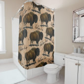 Tatanka Buffalo Bison Shower Curtain Douchegordijn (In situ)