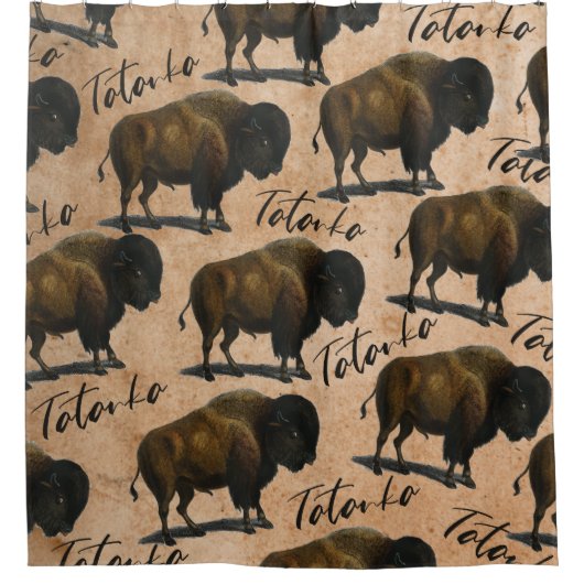 Tatanka Buffalo Bison Shower Curtain Douchegordijn (Voorkant)