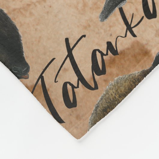 Tatanka Buffalo Bison Western Home Decor Fleece Deken (Hoek)