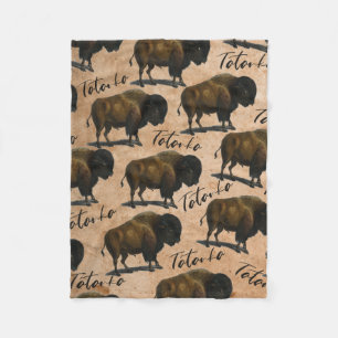 Tatanka Buffalo Bison Western Home Decor Fleece Deken