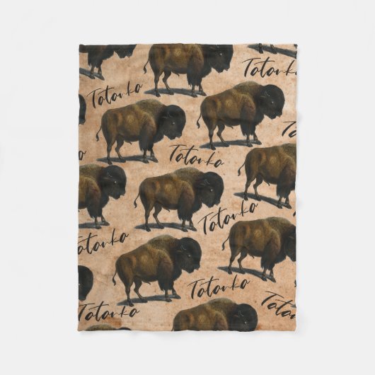 Tatanka Buffalo Bison Western Home Decor Fleece Deken (Voorkant)