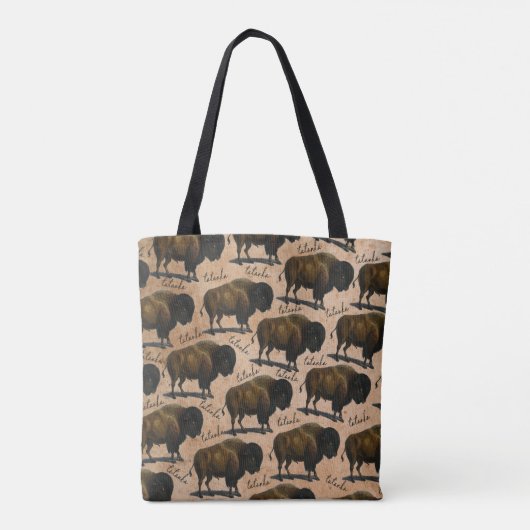 Tatanka Buffalo Bison Westerne Canvas tas (Achterkant)