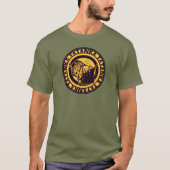 Tatanka (Buffalo) zwart en diepgeel T-shirt (Voorkant)