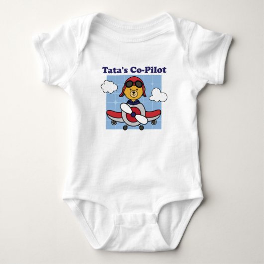 Tata's Co-Pilot - Schattig Vliegtuig Romper (Voorkant)