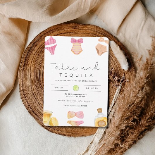 Tatas & tequila lingerie bruidsfeest kaart