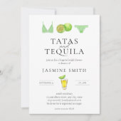 Tatas & Tequila Lingerie Vrijgezellenfeest Modern Kaart (Voorkant)