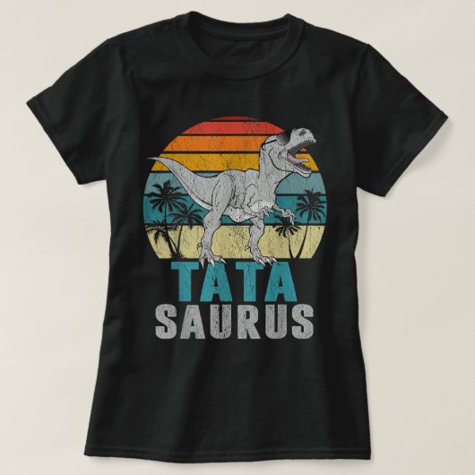 Tatasaurus T rex Dinosaur Tata Saurus Vaderdag T-shirt (Design voorkant)