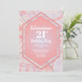 Tatau Cotton Snoep Diamond Verjaardagsuitnodiging Kaart (Staand voorkant)