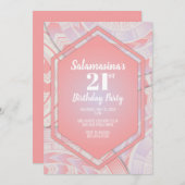 Tatau Cotton Snoep Diamond Verjaardagsuitnodiging Kaart (Voorkant / Achterkant)