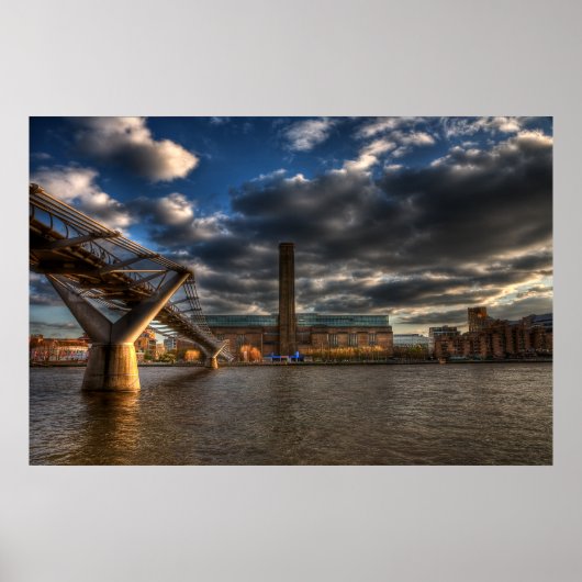 Tate Modern en Millennium Bridge Poster (Voorkant)