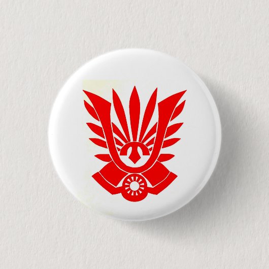 Tatenokai Flag Yukio Mishima Ronde Button 3,2 Cm (Voorkant)
