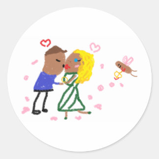 Tater Swift en Travis Kale Kus Ronde Sticker