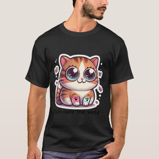 Tater tot brave schattige kat stickers t-shirt (Voorkant)