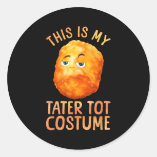 Tater tot Costume voor Mannen Vrouwen Kinder peute Ronde Sticker