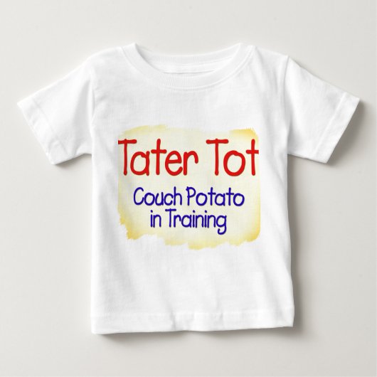 Tater Tot Couch Potato in Training Baby T-Shirt (Voorkant)