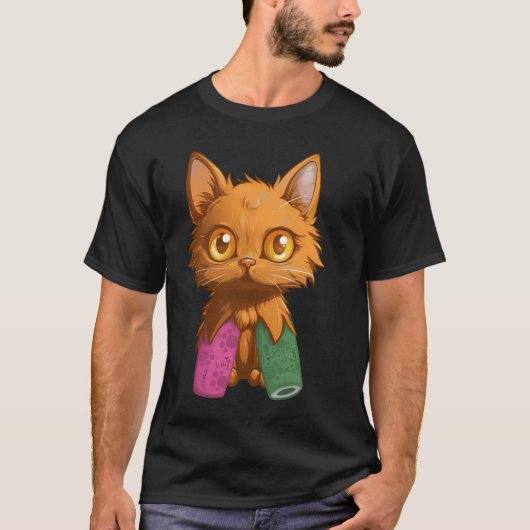 Tater Tot kat, schattig kitten T-shirt (Voorkant)