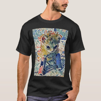 Tater Tot Kat schilderij Matisse-geïnspireerd T-shirt