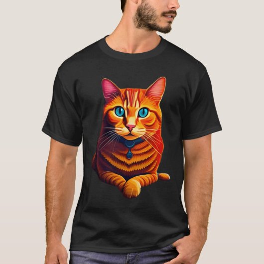 Tater tot Oranje kat - geschilderd T-shirt (Voorkant)