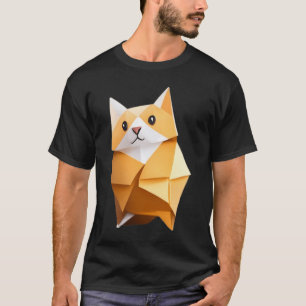 Tater tot Oranje kat - Origami T-shirt