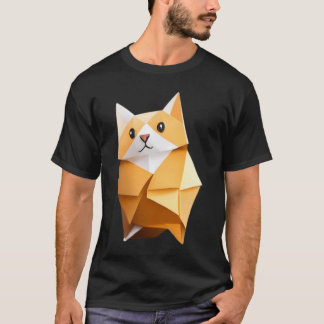 Tater tot Oranje kat - Origami T-shirt