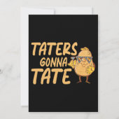 Taters Aardappel Plantaardige Voedsel Humor Gezegd Kaart (Achterkant)