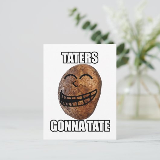 Taters Gonna Hate Briefkaart (Staand voorkant)