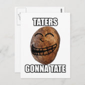 Taters Gonna Hate Briefkaart (Voorkant / Achterkant)