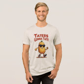 Taters Gonna Tate - Funny Potato Attitude Tri-Blend Shirt (Voorkant volledig)