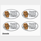 Taters gunna Tate Ovale Sticker (Vel)