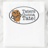 Taters gunna Tate Ovale Sticker (Tas)