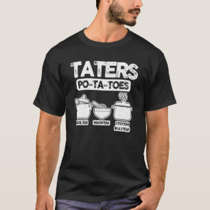 Taters tv's boil'em Mash'em Stick in een St. T-shirt