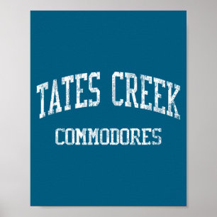 Tates creek middelbare school hs lexington ky vint poster